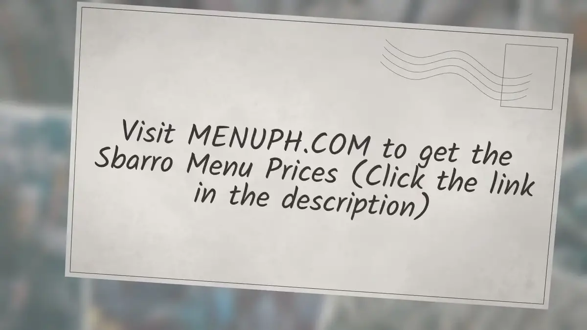 'Video thumbnail for Sbarro Menu Prices'
