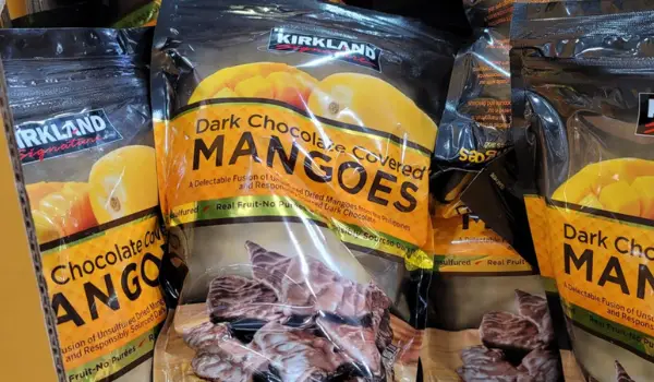 Costco dark chocolate-covered mango