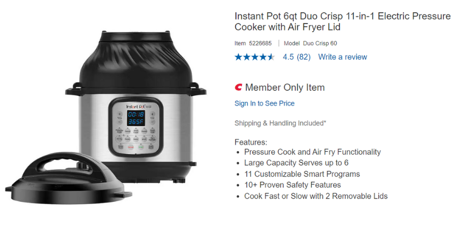 Instant Pot Rice Cookers at costco