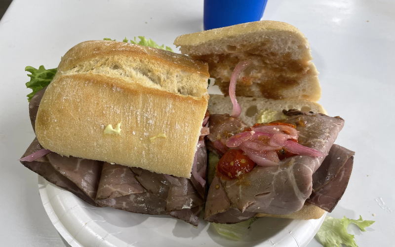 Costco Food Court roast beef Sandwich